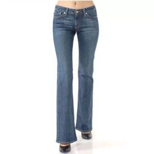 AG Adriano Goldschmied The Club Jeans Size 29 Flare Leg Blue Pima Cotton Low-Ris